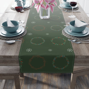 Holiday Table Runner - Small Wreaths