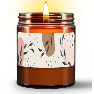 Amber Jar Natural Wax Candle - Black Branches