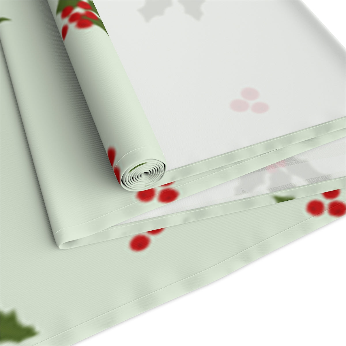 Green Holiday Table Runner - Holly