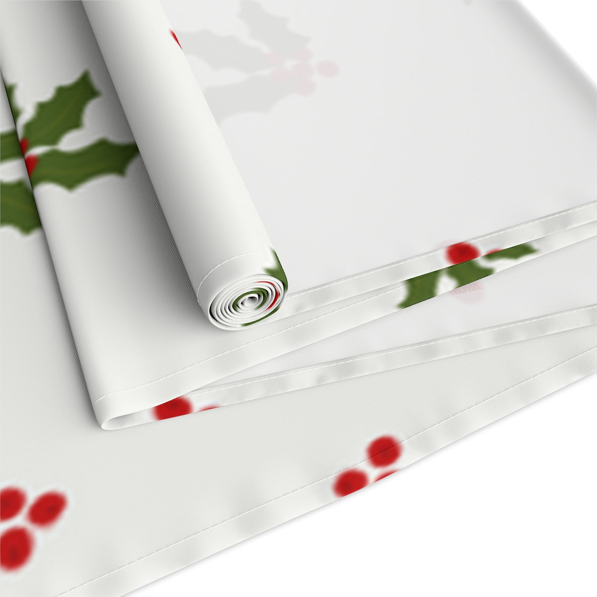 Holiday Table Runner - Red & Green Holly