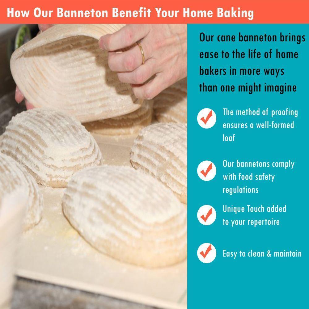 Oval Banneton Bread Proofing Baskets - 10"