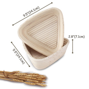 Triangle Banneton Bread Proofing Baskets - 9"