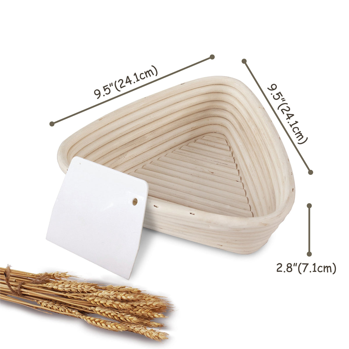 Triangle Banneton Bread Proofing Baskets - 9"