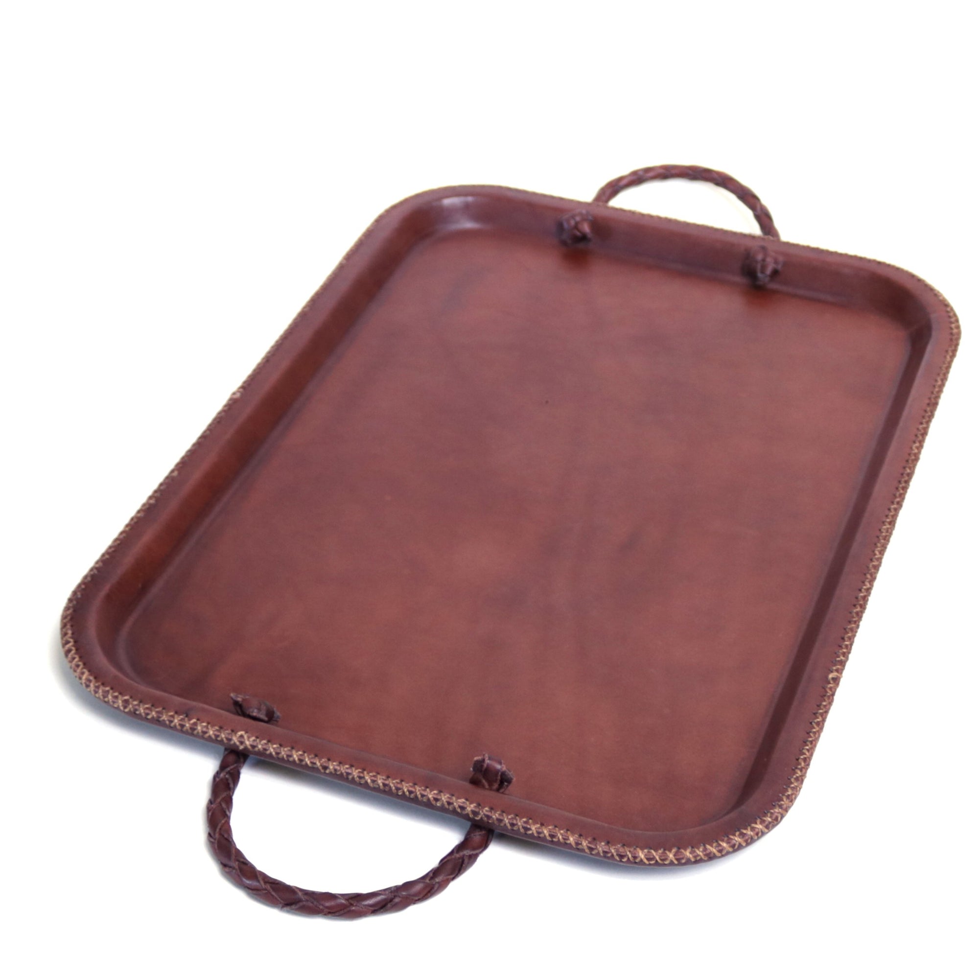 Hermana Serving Tray with Braided Handles
