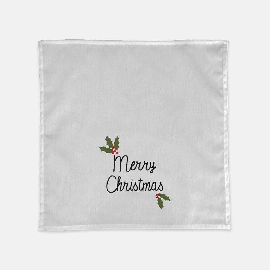 Holiday Hostess Towel - Holly Merry Christmas