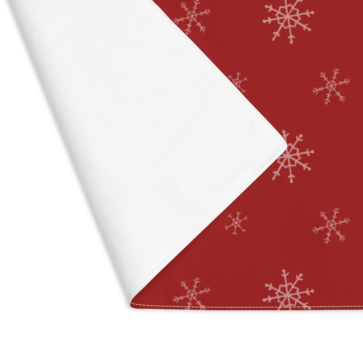 Red Holiday Table Placemat - Snowflakes