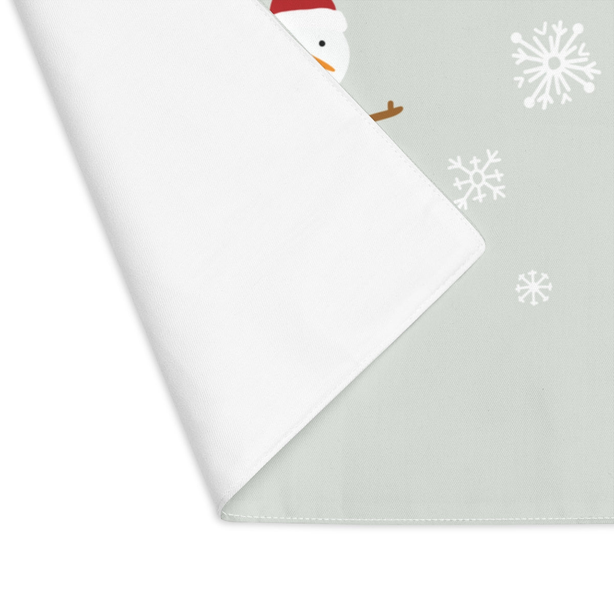 Holiday Table Placemat - Snowman & Snowflakes