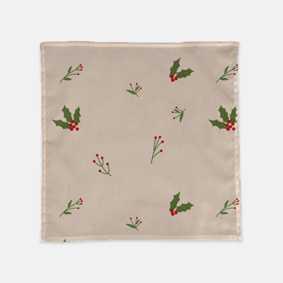 Holiday Cloth Napkins - Holly
