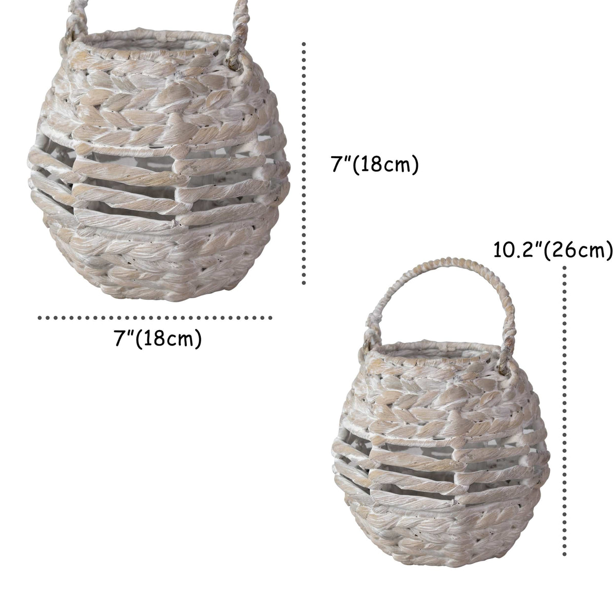 Wicker Candle Holder Lantern with Handle