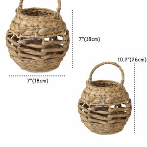 Wicker Candle Holder Lantern with Handle