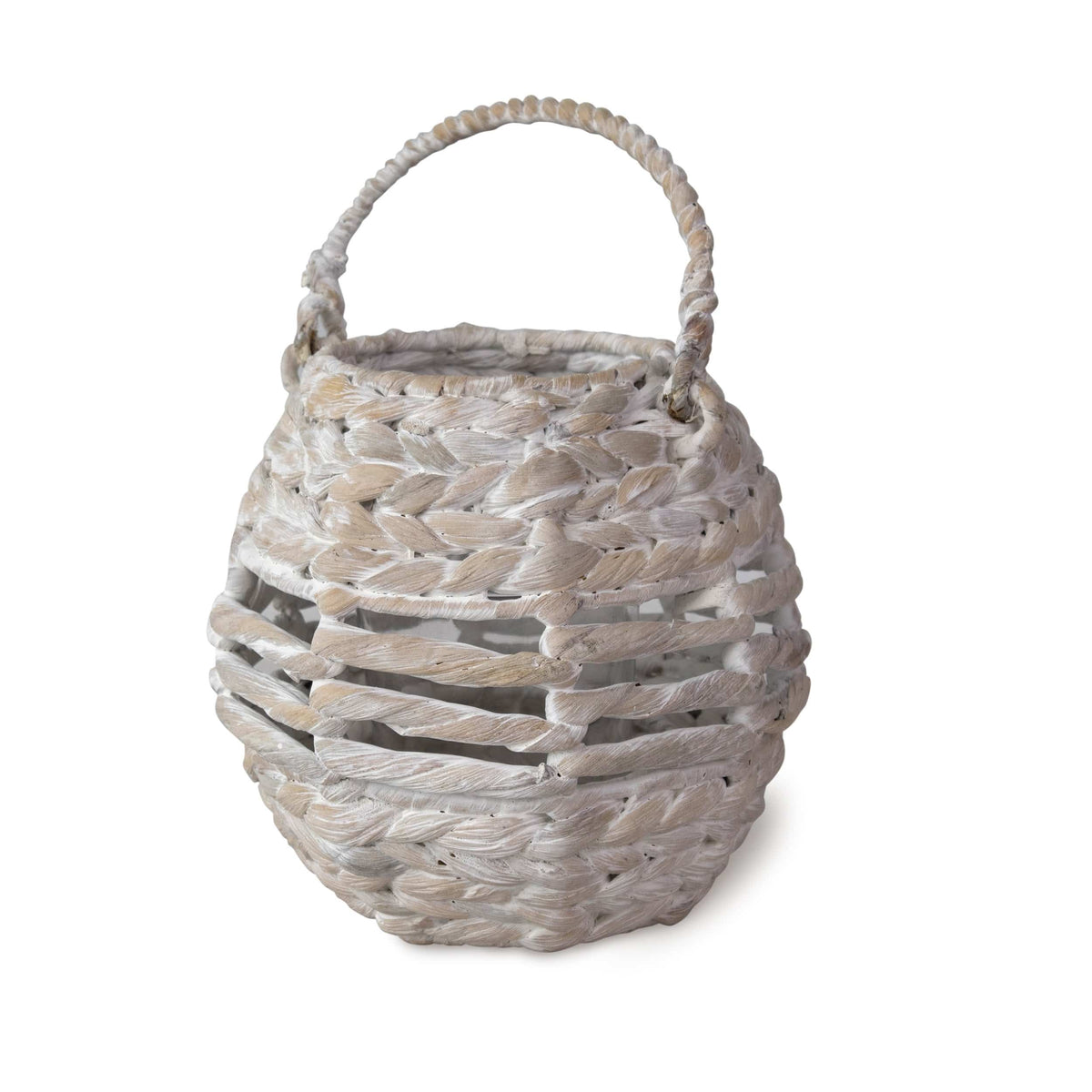 Wicker Candle Holder Lantern with Handle