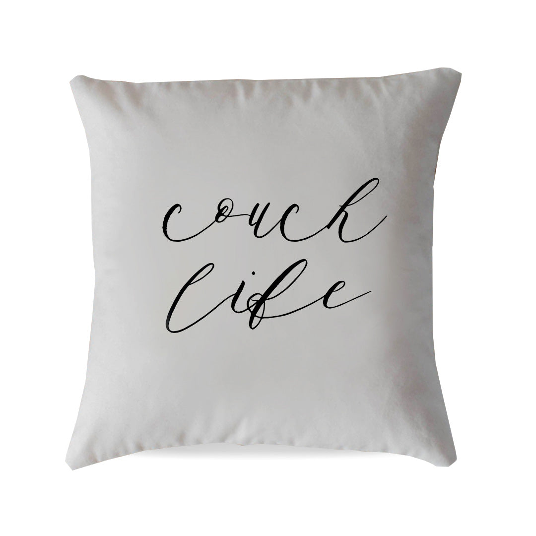"Couch Life" Script Pillow