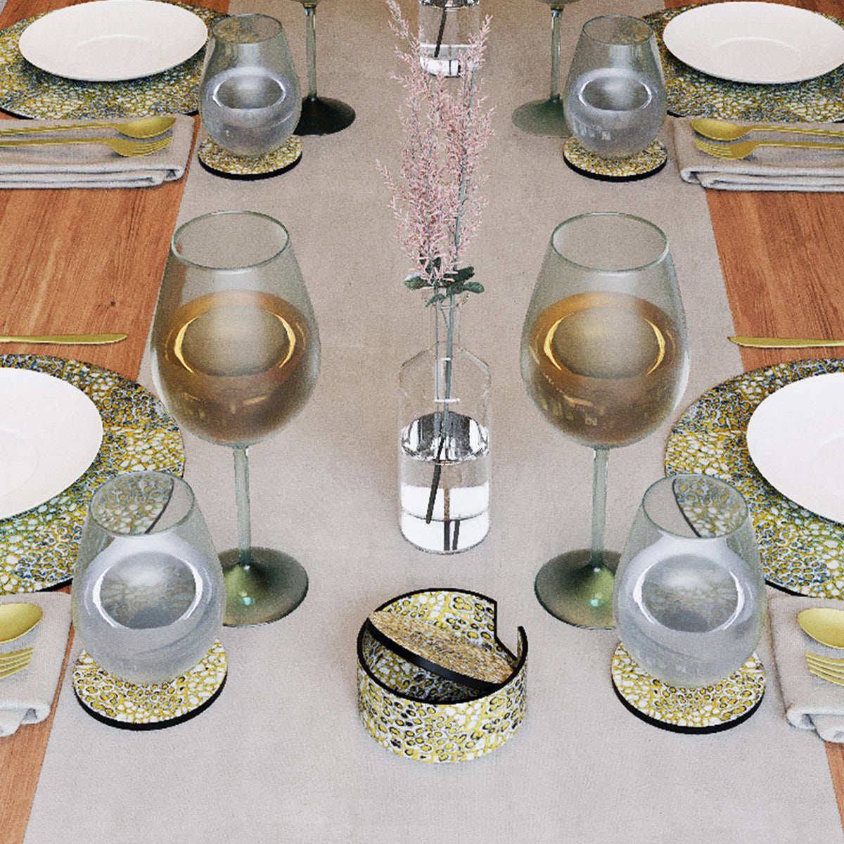 Lacquer Coaster Set - Set of 6