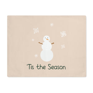 Holiday Table Placemat - Tis the Season Snowman