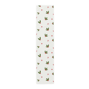 Holiday Table Runner - Red & Green Holly