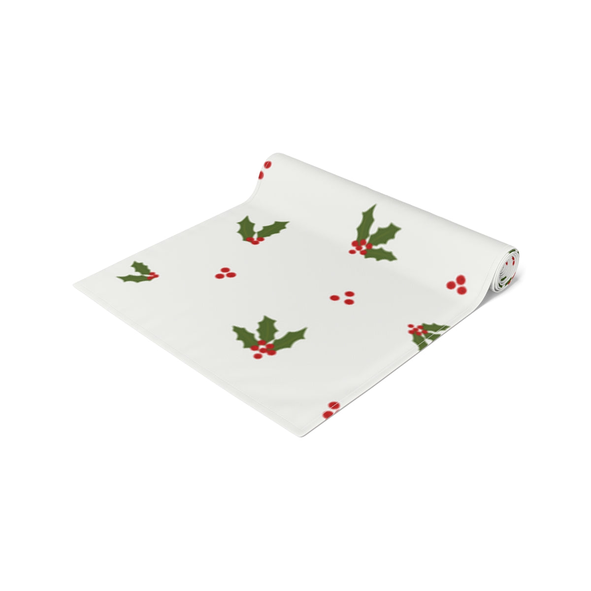 Holiday Table Runner - Red & Green Holly