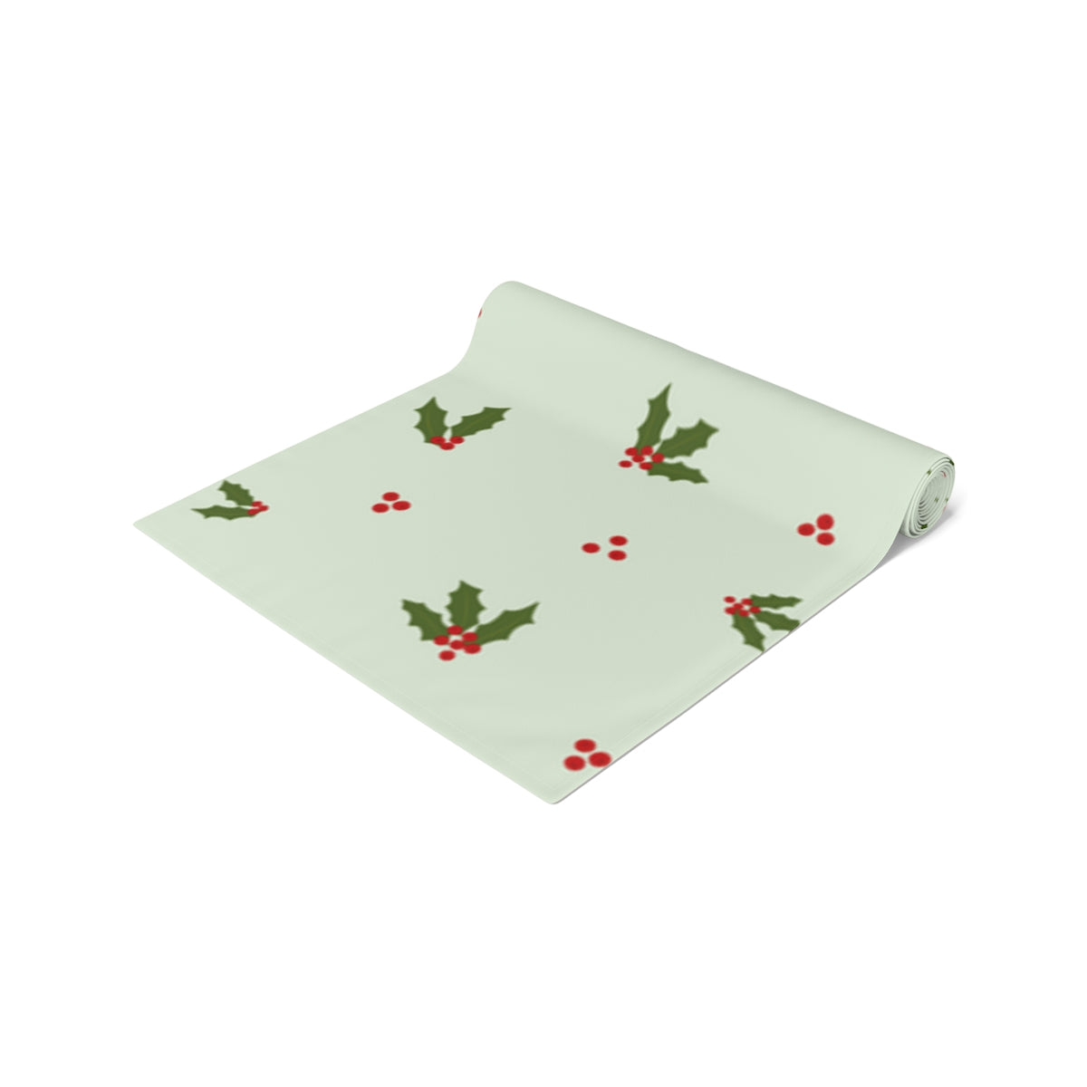 Green Holiday Table Runner - Holly