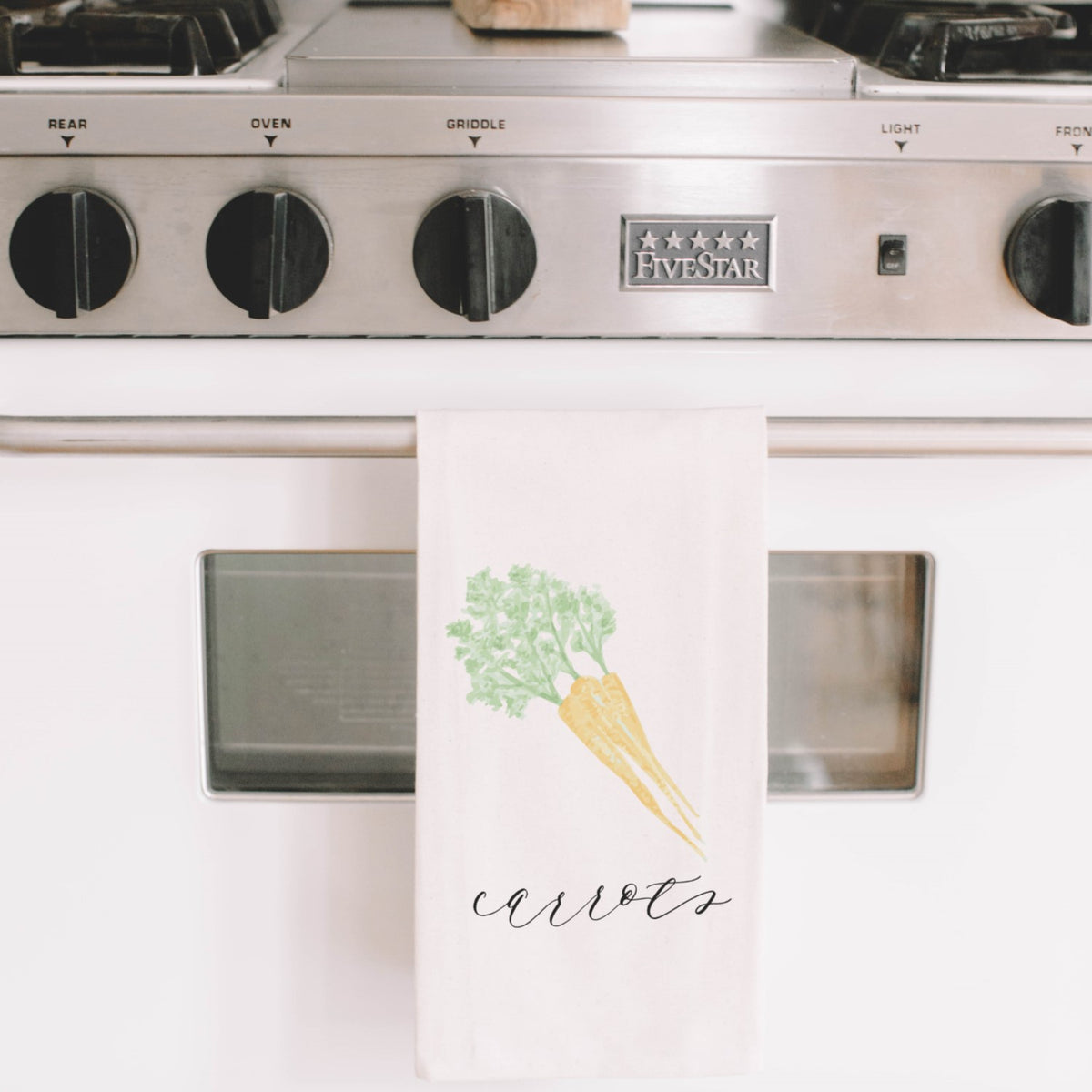 Carrots Watercolor Tea Towel