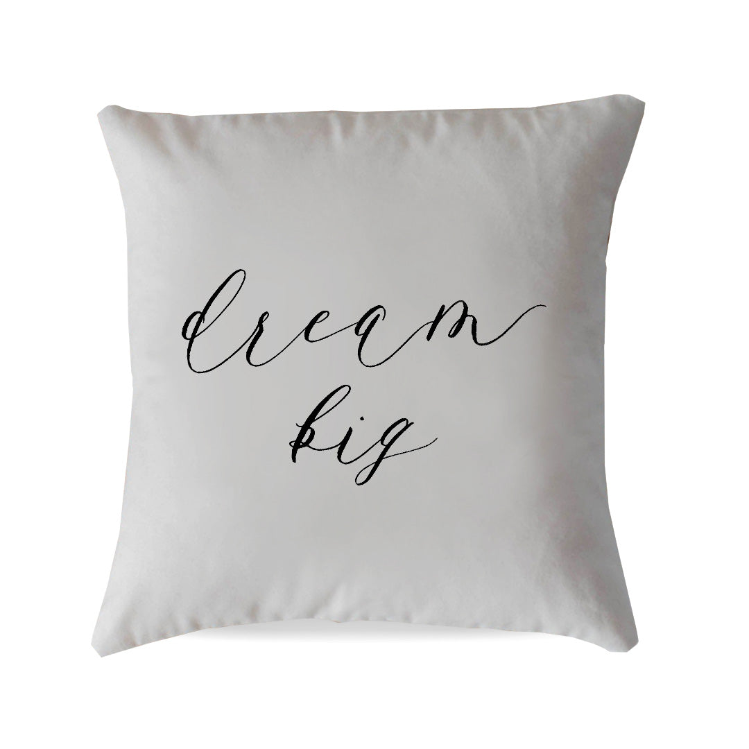 "Dream Big" Script Pillow