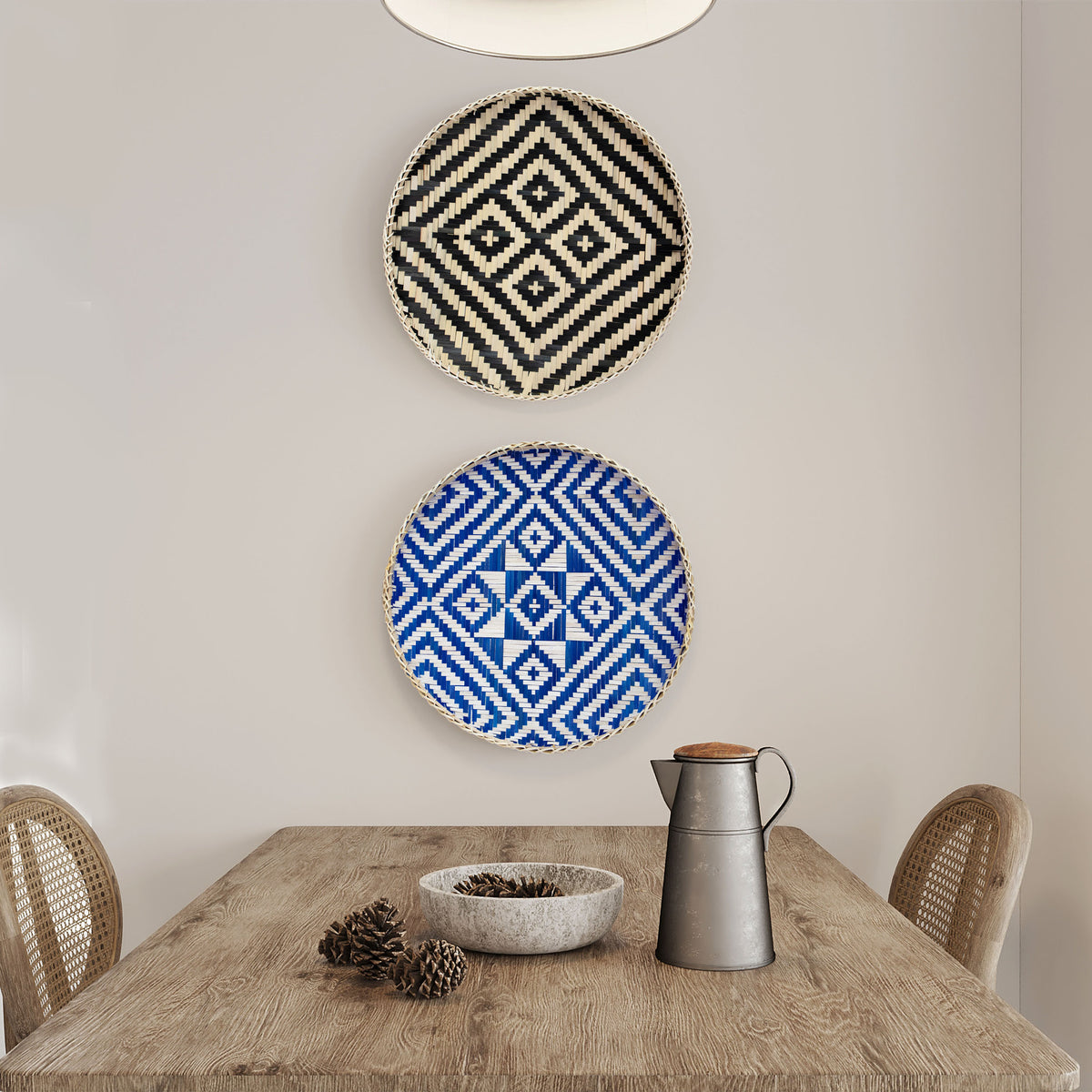 Bamboo Woven Round Basket Tray