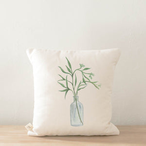Eucalyptus Vase Watercolor Pillow