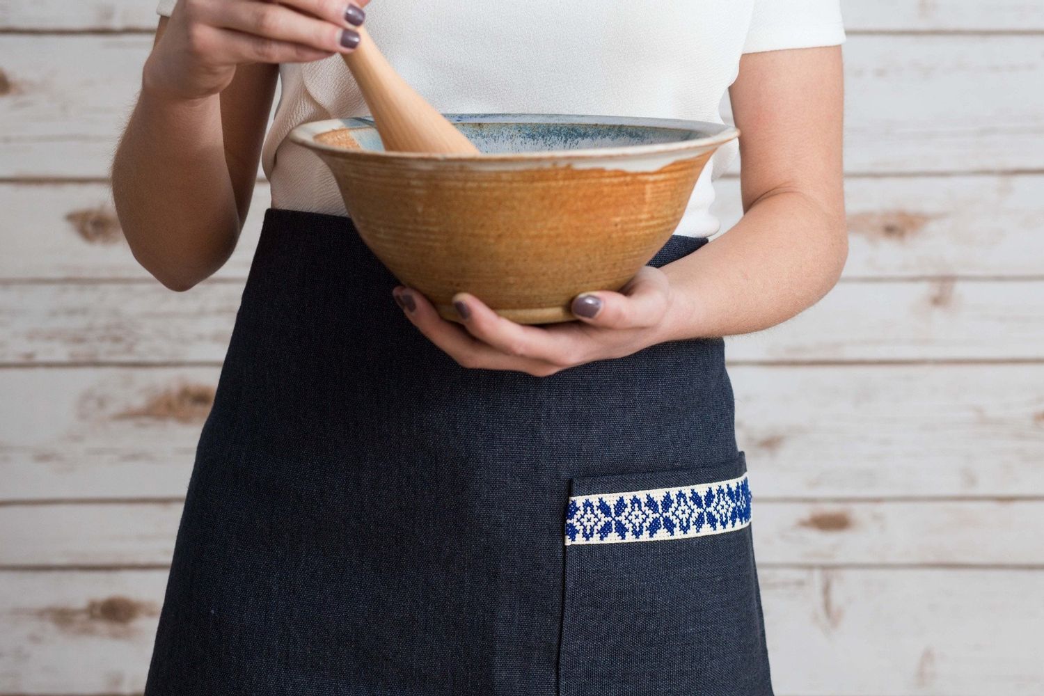 The Blue Tatreez Apron