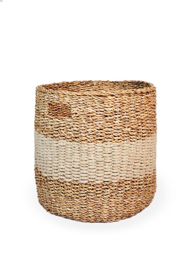 Natural Savar Hamper Basket with Handle - Set of 3