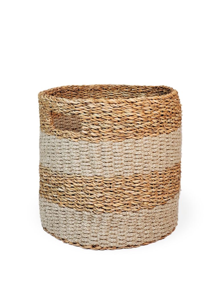 Natural Savar Hamper Basket with Handle - Set of 3