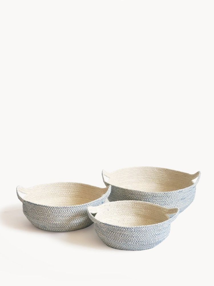 Blue Amari Fruit Bowl - Set of 3