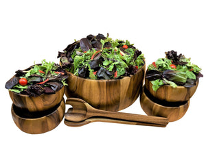 Dragor Extra Large Salad Bowl Serving Set - 7pcs
