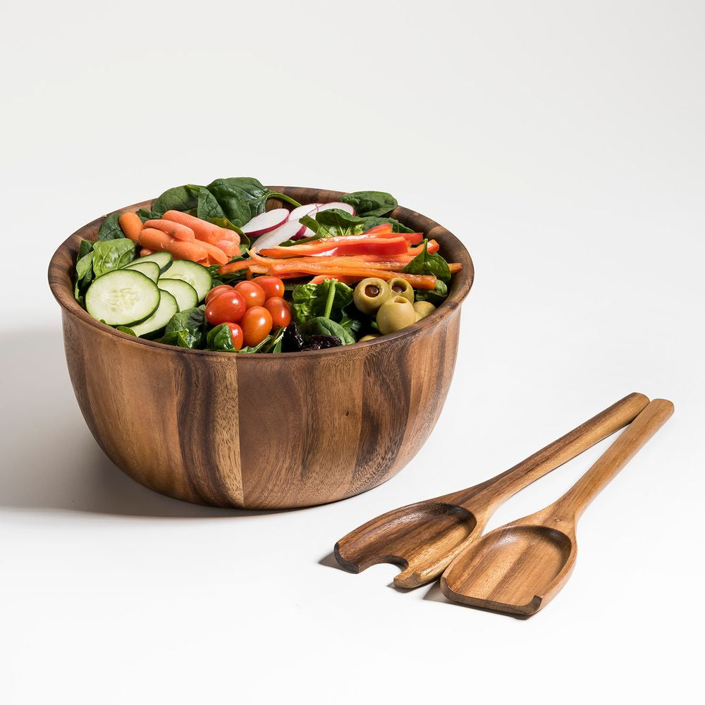 Soro Large Salad Bowl with Servers | Lifestyle Details
