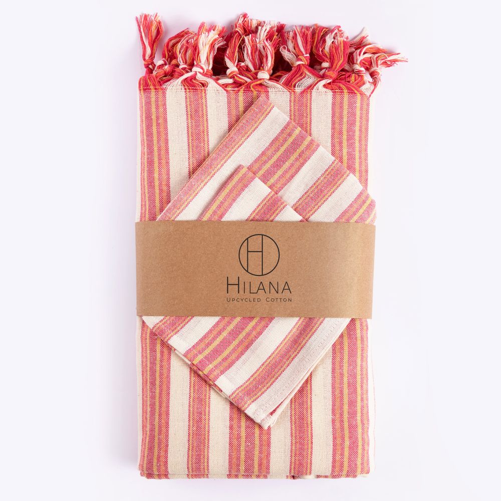 Andana Tablecloth Set - Magenta