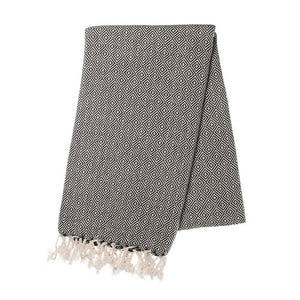 Diamond Turkish Towel - Black