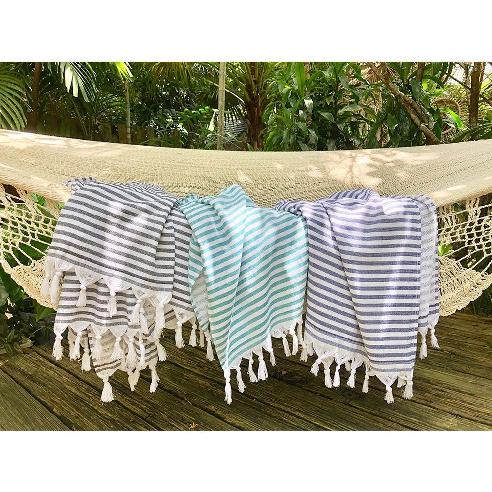 Candy Stripe Terry Turkish Towel