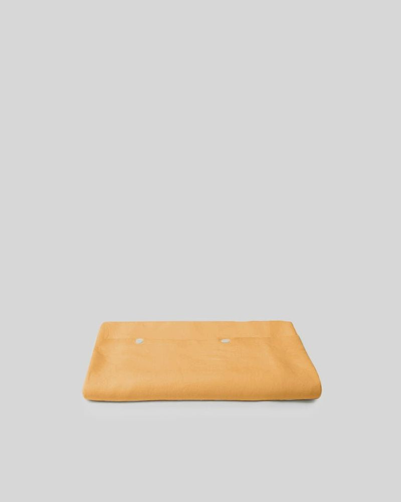 Marcel Linen Duvet Cover - Mustard