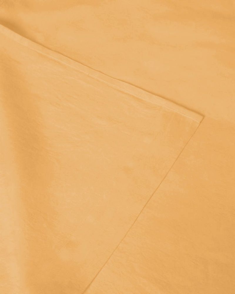Marcel Linen Fitted Sheet - Mustard