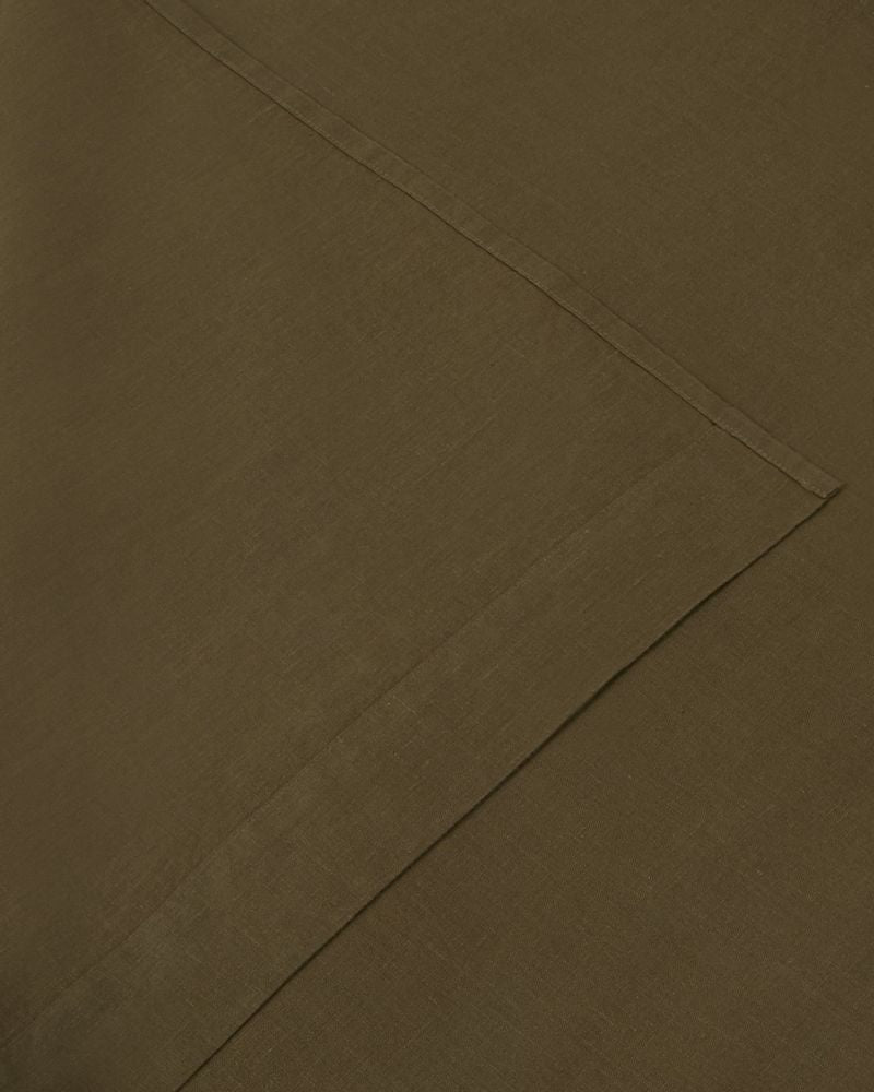 Marcel Linen Flat Sheet - Moss