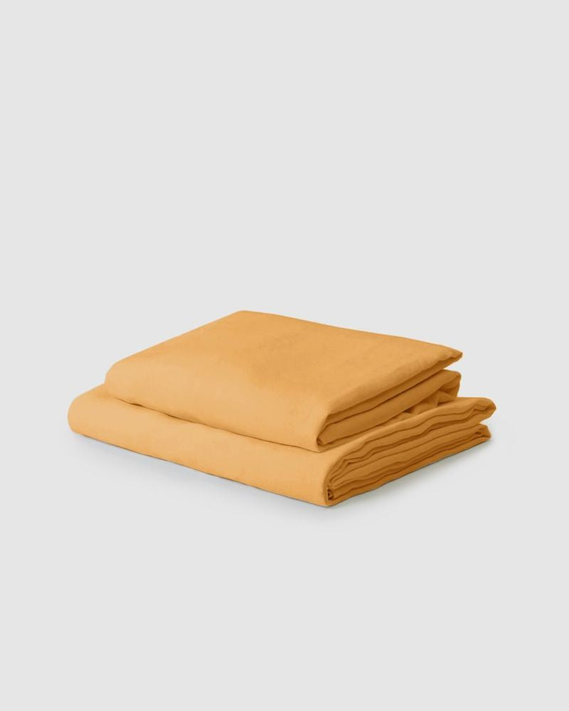Marcel Linen Sheet Set - Mustard