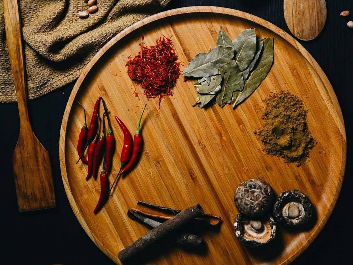 Natural Bamboo Platter 14"