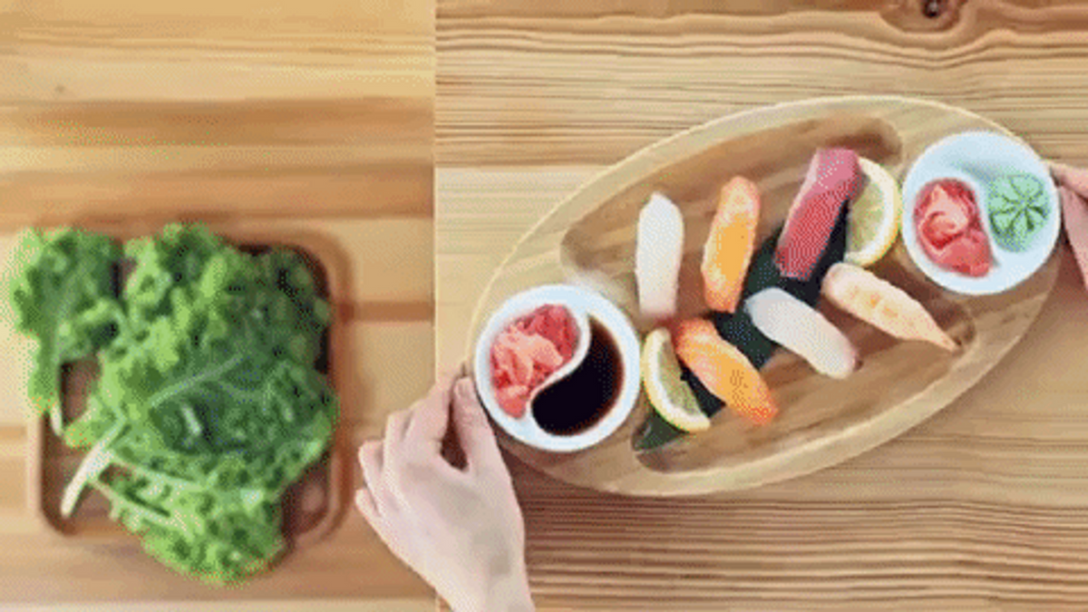 Natural Bamboo 3 Section Platter 14" X 8" | 35.5 Cm X 20.5 cm