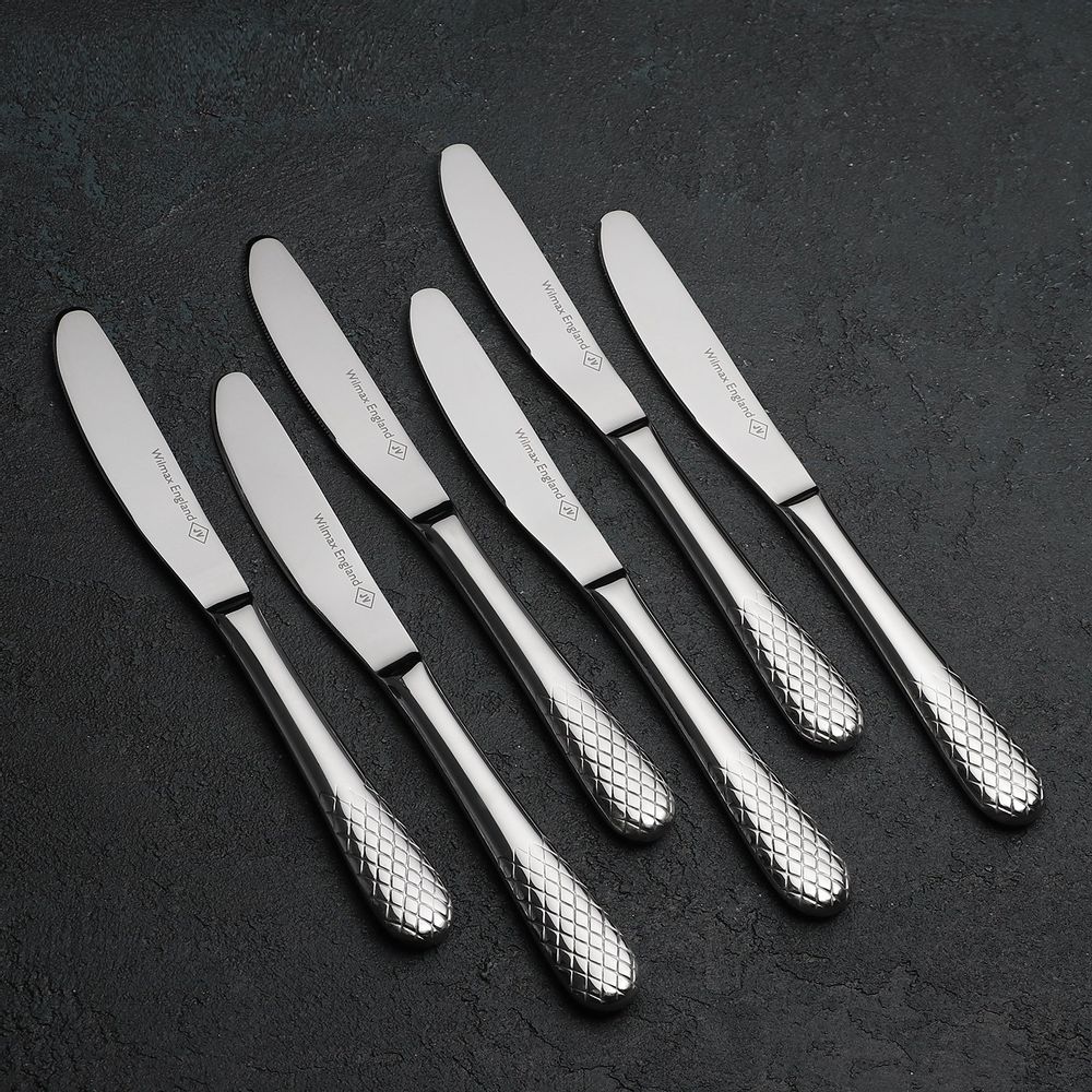 High Polish Stainless Steel Dinner Knife 8.5" | 22 Cm | Set Of 6 | In Gift Box