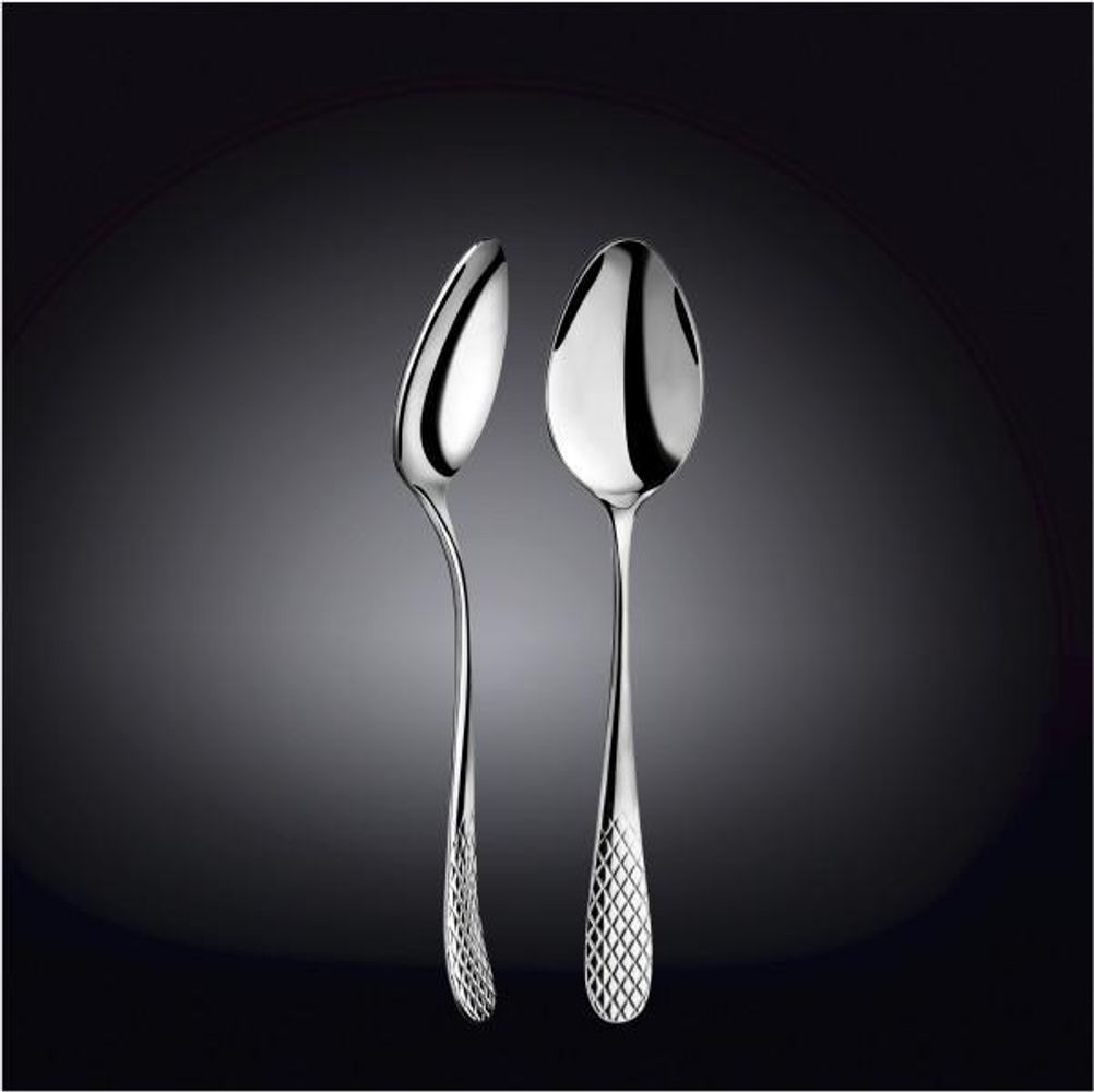 High Polish Stainless Steel Dinner Spoon 8" | 21 Cm Set Of 6  In Gift Box WL-999202/6C