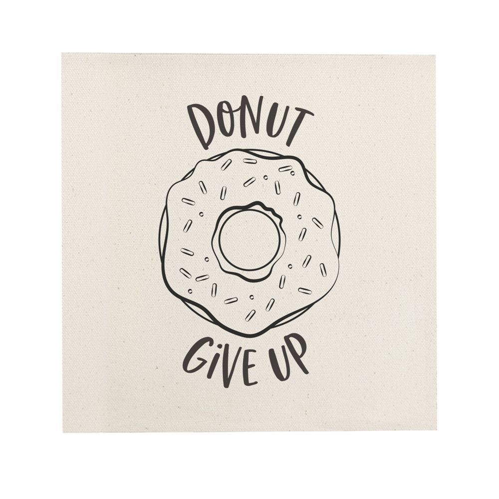 Donut Give Up Canvas Kitchen Wall Art