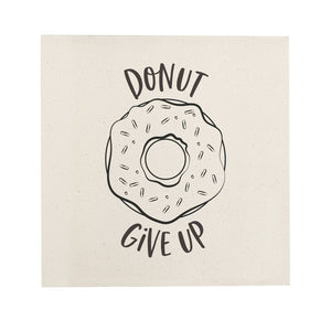 Donut Give Up Canvas Kitchen Wall Art