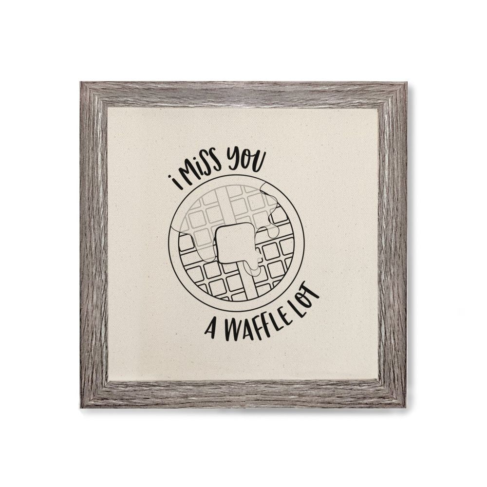 I Miss You a Waffle Lot Canvas Kitchen Wall Art