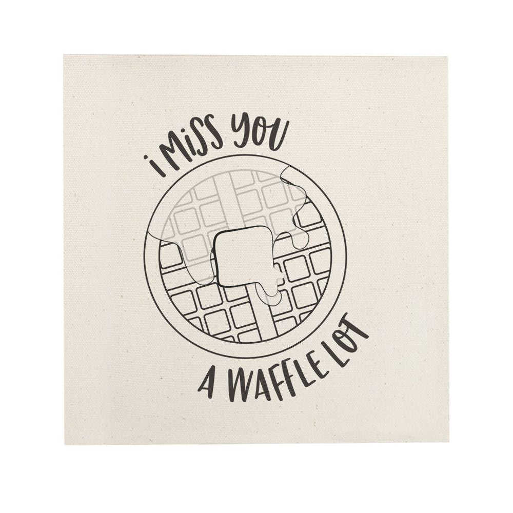 I Miss You a Waffle Lot Canvas Kitchen Wall Art
