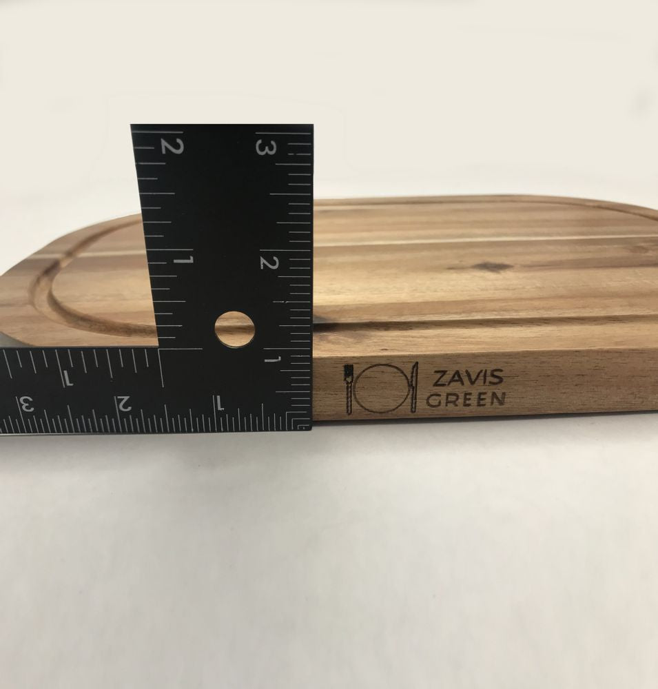 Acacia Rounded Cutting Board - 12"x8"