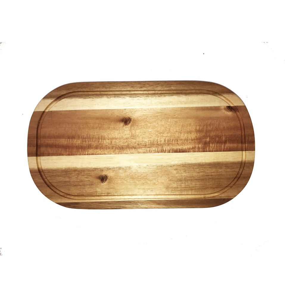 Acacia Serving Rounded Cutting Board 14"x8"