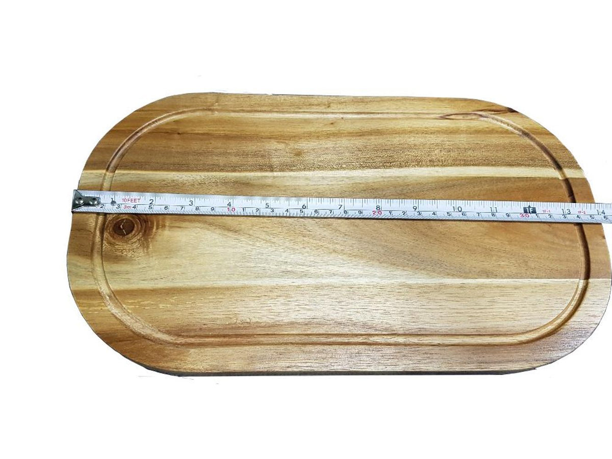 Acacia Serving Rounded Cutting Board 14"x8"