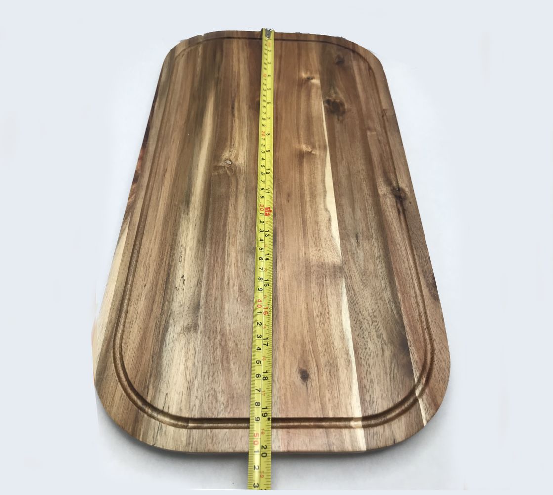 Acacia Rounded Cutting Board - 20"x11"